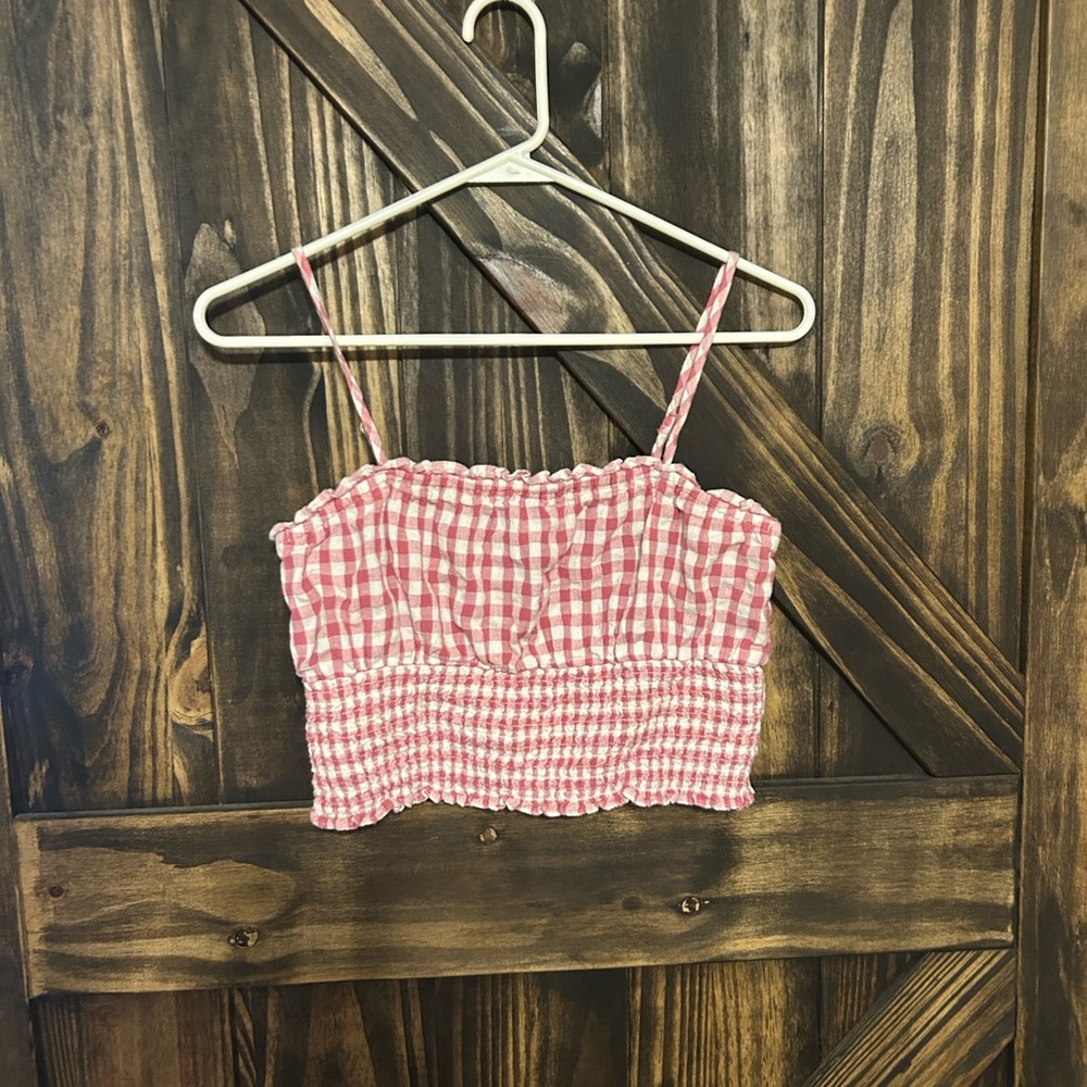 American Eagle Outfitters Pink Gingham Camisole
